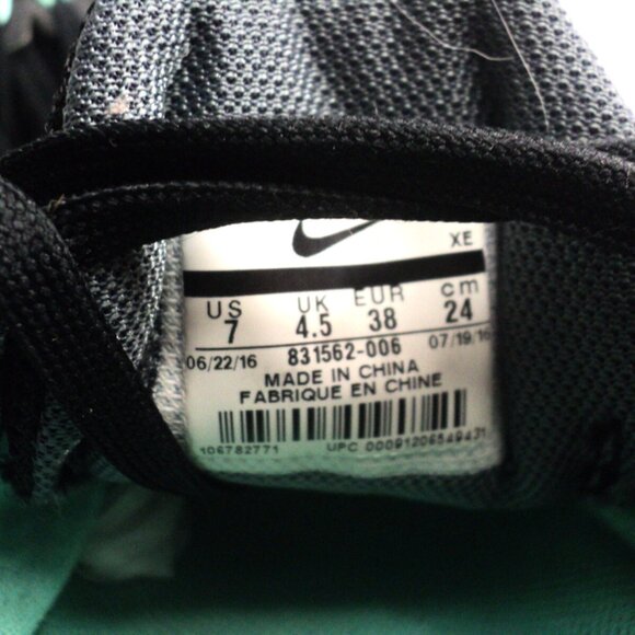 Nike Air Zoom Winflo 3  Running Sneakers Women's 7 #831562-006 Black & Mint - Picture 7 of 7